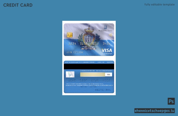 Beispielvorschau der Visa Electron-Karte der Bank von San Marino